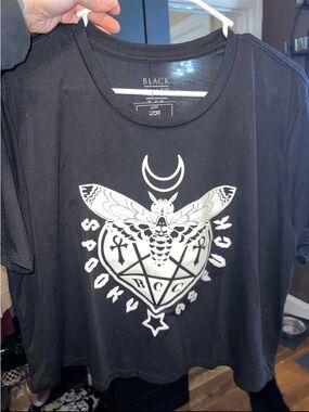 Blackcraft cult  Spooky as F*** Moth Graphic Tee - Black